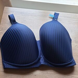 NWOT Playtex Navy Striped Bra size 38ddd